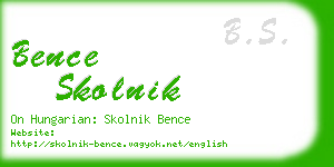 bence skolnik business card